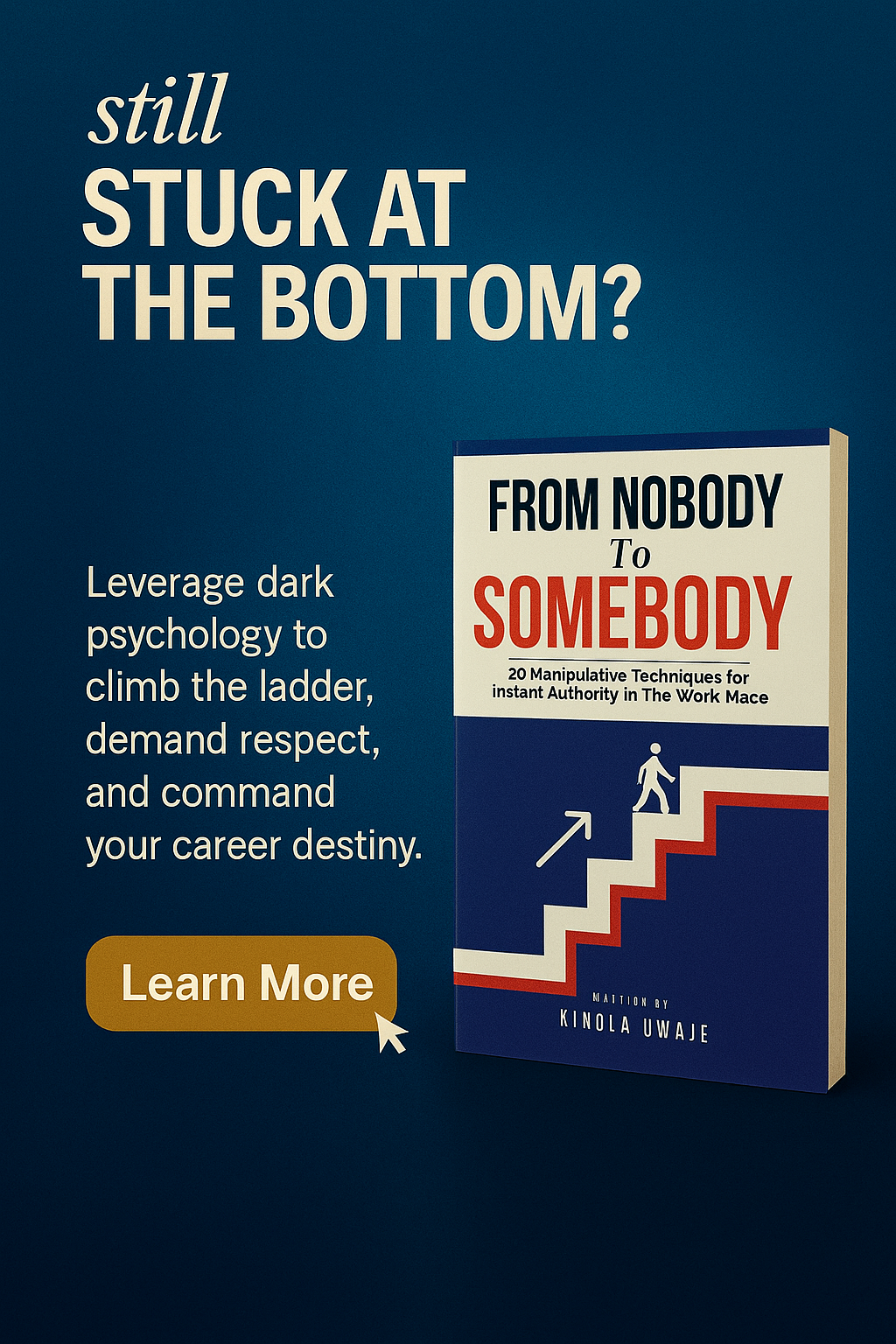 From Nobody to Somebody: 30 Manipulative Techniques for Instant Authority In The Work Place